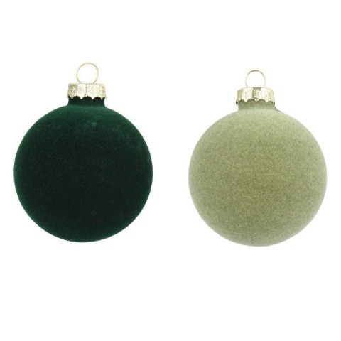 SFERA VETRO FLOCCATO D.10 VERDE